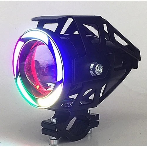 12b0de659a4f30285745b64eb980cac1.webp Motorbike Motorcycle U7 Red LED Headlamp Sporty Red Rainbow Color High Brightness LED Head Light Universal Spotlight Driving Fog Light Ready Stock Malaysia
