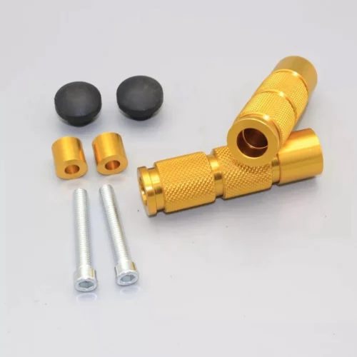 Motorcycle Aluminum Rear Foot Pegs 2PCS Universal CNC Alloy Rear Pedals Footrests Passenger Foot Pegs Durable Anti Slip Replacement Parts Ready Stock Malaysia