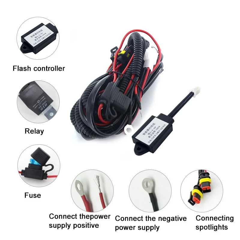 Motorcycle LED Headlight 12000LM Super Bright Moto Spotlight Waterproof Fog Light Bulb with Flash Controller Universal Motorbike LED Lamp High Power Ready Stock Malaysia