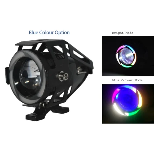 9e64b5a123eab3d0392a0fb1e85bee83.webp Motorbike Motorcycle U7 Red LED Headlamp Sporty Red Rainbow Color High Brightness LED Head Light Universal Spotlight Driving Fog Light Ready Stock Malaysia