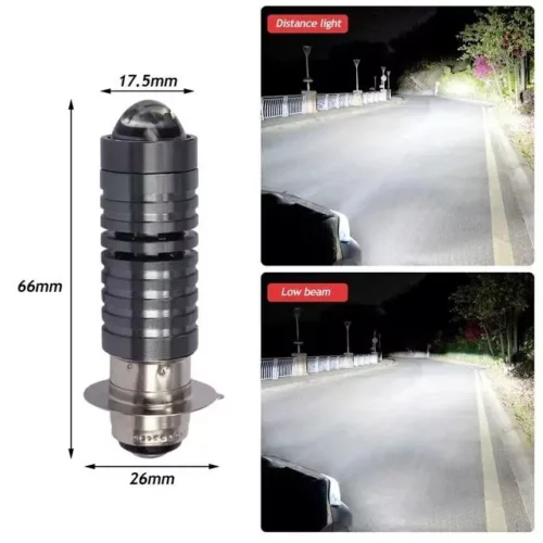 Universal Dual Color Motorcycle LED Headlight Bulb T19 P15D PX15D H6M 6000K White 3000K Yellow High Brightness Switchable Beam Durable LED Headlamp Bulb Ready Stock Malaysia