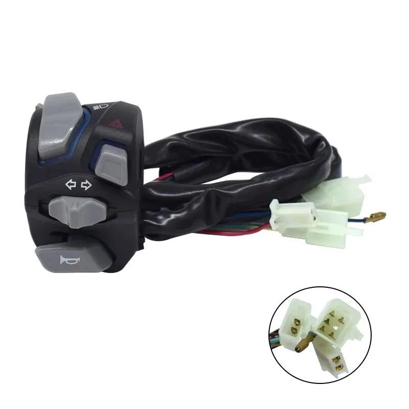 Universal Motorcycle Handlebar Switch 22mm 7/8 Inch LED Headlight Turn Signal Horn Start Kill Switch Control Button Waterproof Durable Replacement Switch Ready Stock Malaysia