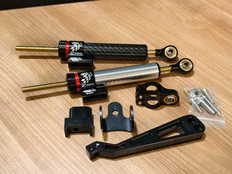 my-11134207-7rasb-m9h8rjbchj7yb4.webp MATRIS Steering Damper Motorcycle Stabilizer Steering Shock Absorber Compatible Y15ZR Y16 LC135 RS150 RSX150 Adjustable Handlebar Damper High Performance Ready Stock Malaysia