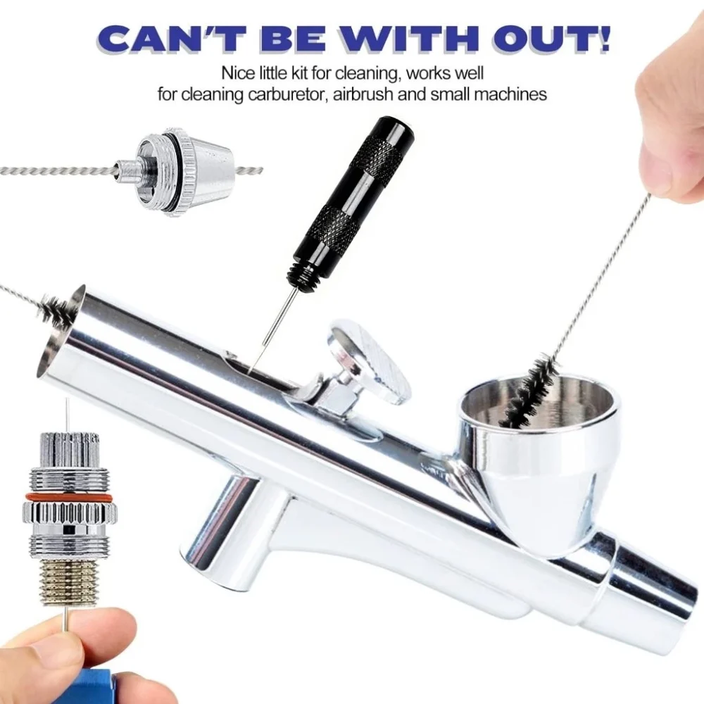 Carburetor Air Brush Cleaning Tool Set Carb Cleaner Kit Carbon Dirt Removal Brushes Needles Jets Cleaning Tool for Car Motorcycle Moped Scooter Engine Maintenance Ready Stock Malaysia