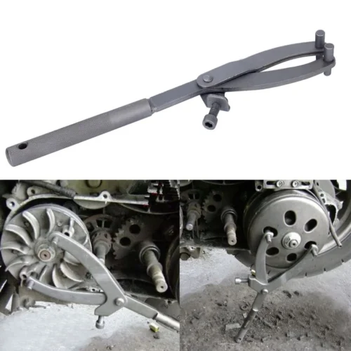 Universal Motorcycle Pulley Holder Spanner Heavy Duty Clutch Flywheel Sprocket Removal Tool Adjustable Repair Tool for Motorcycle Engine Maintenance Ready Stock Malaysia