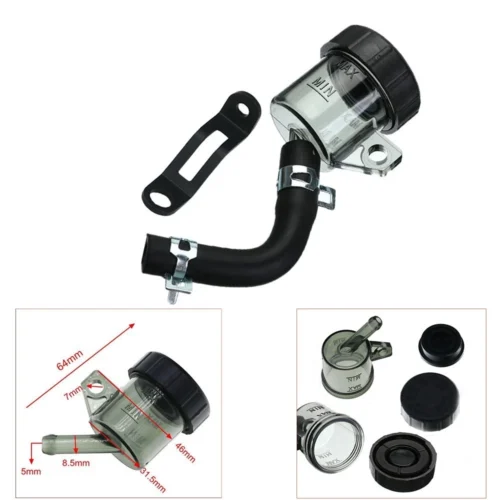 sg-11134201-7qvfs-lki90vuy7osc4f.webp Universal Motorcycle Brake Oil Tank Reservoir Foot Brake Master Cylinder Fluid Cup Oil Bottle Brake Fluid Tank Scooter Pit Bike Dirt Bike Hydraulic Brake System Replacement Ready Stock Malaysia