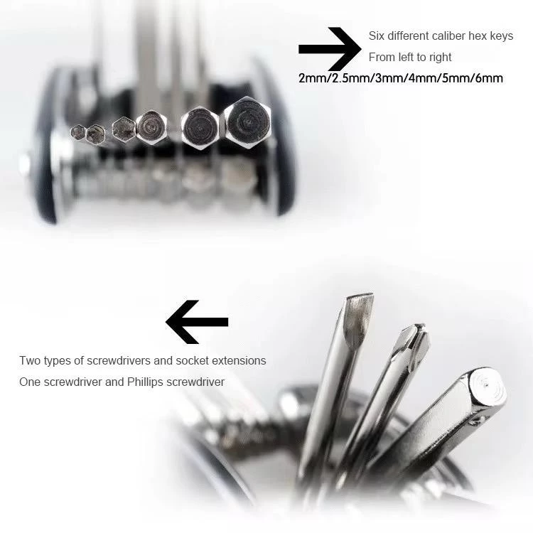 16-in-1 Bicycle Motorcycle Repair Tool Set Folding Multifunction Pocket Tool Kit Allen Key Wrench Screwdriver Portable Emergency Repair Tool Ready Stock Malaysia