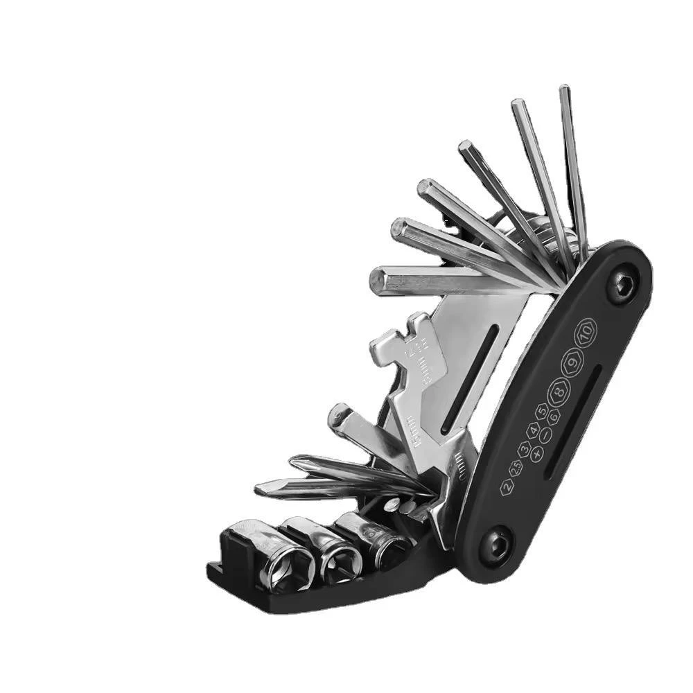 16-in-1 Bicycle Motorcycle Repair Tool Set Folding Multifunction Pocket Tool Kit Allen Key Wrench Screwdriver Portable Emergency Repair Tool Ready Stock Malaysia