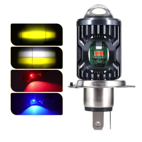 sg-11134201-81zwh-mmr19sbkitxdc1.webp Universal Motorcycle Headlight P15D BA20D H4 Multi Color LED White Yellow Lens Spotlight Red Blue Flash Strobe Mode Motorbike Headlamp High Brightness Ready Stock Malaysia