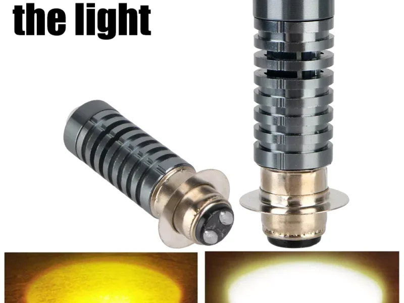 Universal Dual Color Motorcycle LED Headlight Bulb T19 P15D PX15D H6M 6000K White 3000K Yellow High Brightness Switchable Beam Durable LED Headlamp Bulb Ready Stock Malaysia