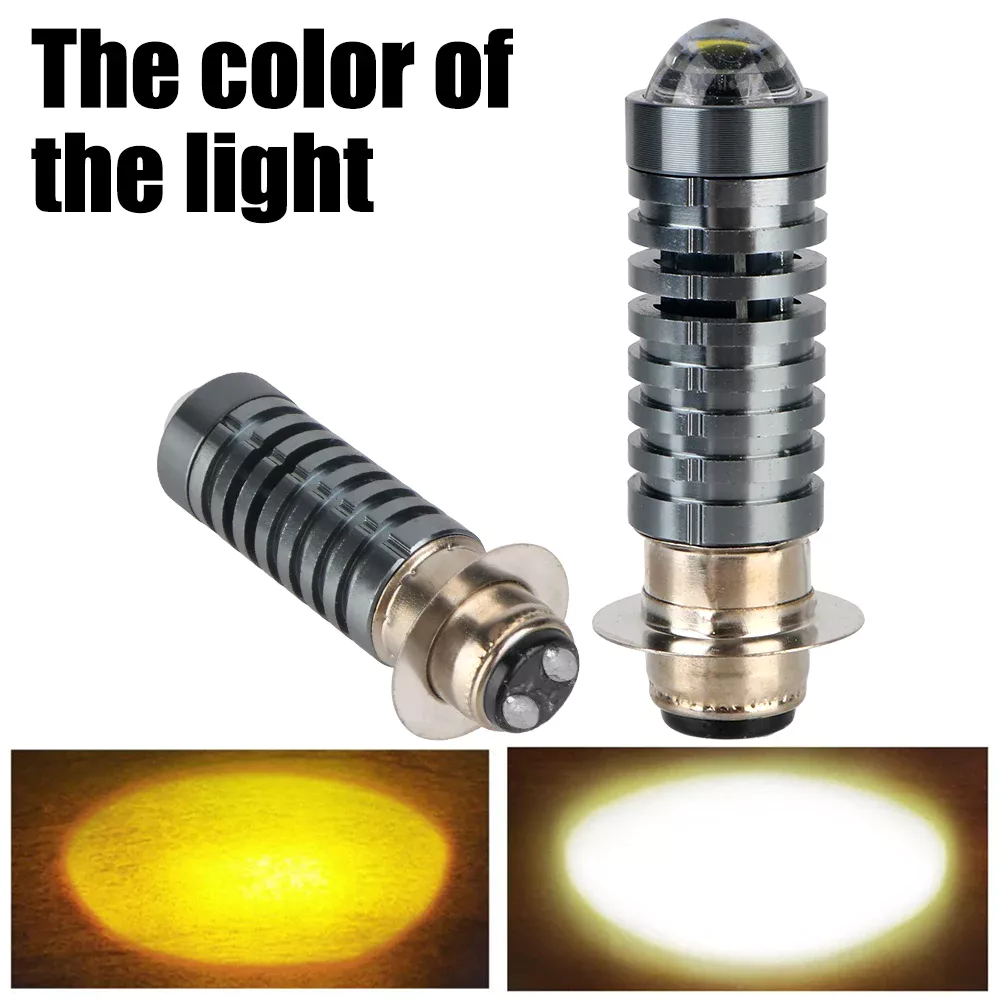 Universal Dual Color Motorcycle LED Headlight Bulb T19 P15D PX15D H6M 6000K White 3000K Yellow High Brightness Switchable Beam Durable LED Headlamp Bulb Ready Stock Malaysia